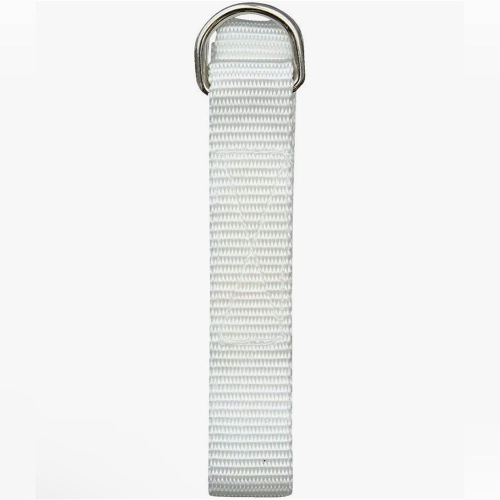 Champro Poly Pro Web Belt (White, 1-Inch) D" ring 52" length football uniform OS